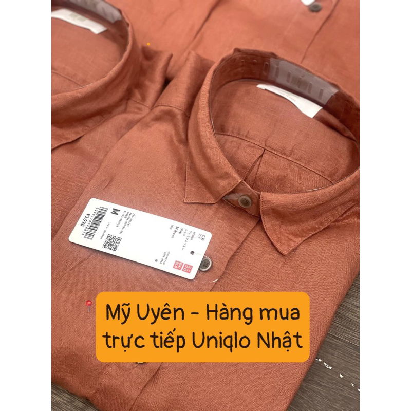 Áo sơ mi linen cao cấp dài tay Uni qlo