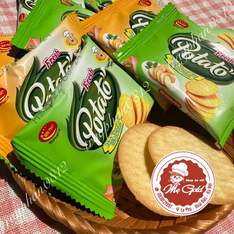 Bánh khoai tây Minh Phát, bánh potato khoai tây bơ sữa tẩm vị chiên giòn
