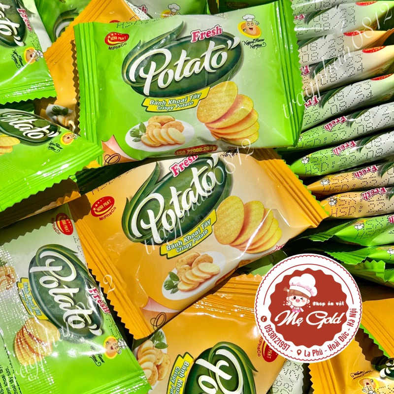 Bánh khoai tây Minh Phát, bánh potato khoai tây bơ sữa tẩm vị chiên giòn