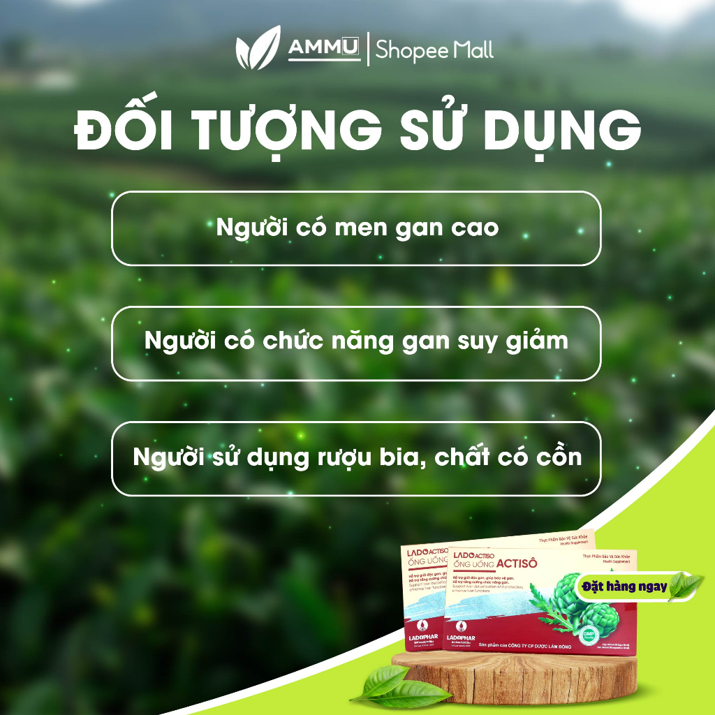 Cao ống uống atiso LADOPHAR giúp tăng cường chức năng gan hộp 10 ống 10ml