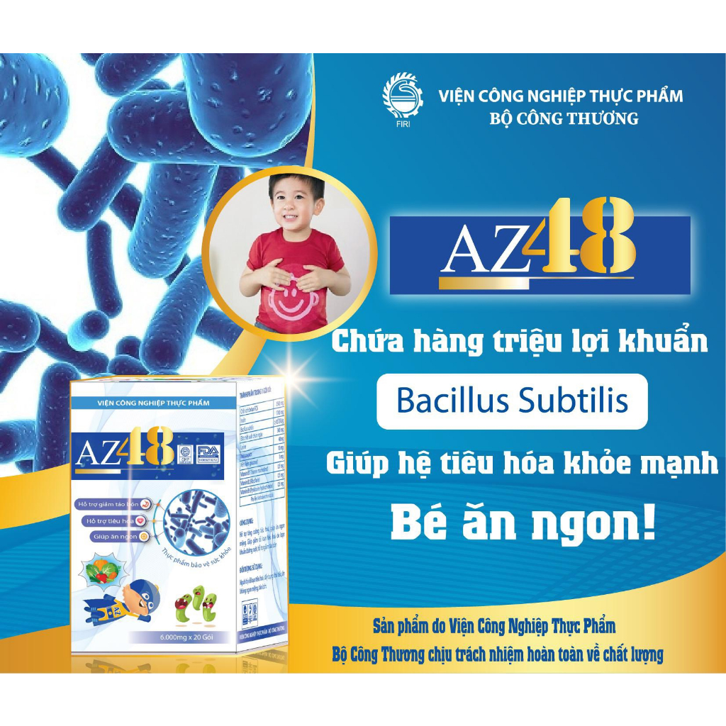 Men Tiêu Hóa AZ48, Giải Pháp Cho Trẻ Sơ Sinh Bị Táo Bón, Rối Loạn Tiêu Hóa