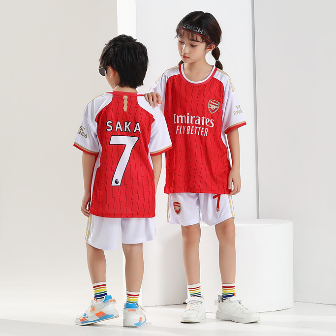 Bộ Quần Áo Đá Banh Trẻ Em CLB ARSENAL ĐỎ 2023/2024 -  - Vải Gai Thái Cao Cấp