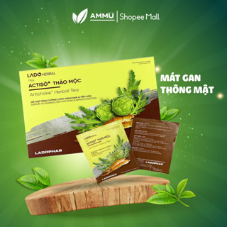  Trà Atiso + Thảo Mộc Ladophar Trà túi lọc atiso Đà Lạt giải độc gan tăng cường chức năng gan Hộp 100 túi lọc 