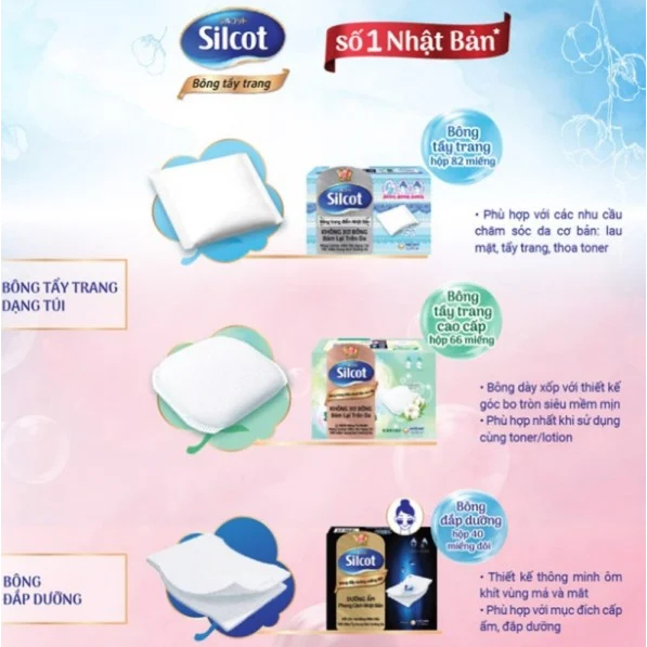 Bông Tẩy Trang Silcot Velvety Touch Cotton