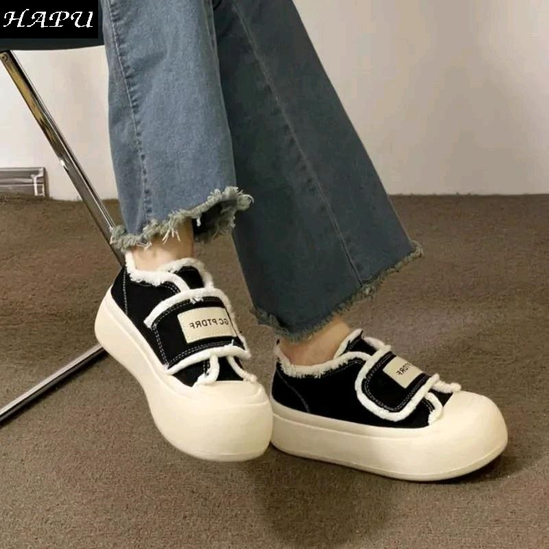 Giày sneaker nữ quai dán phong cách Hàn Quốc Hapu