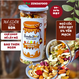 Ngũ Cốc Granola siêu hạt , Ngũ cốc lợi sữa, ngũ cốc Bầu vip chỉ 5% yến mạch 500g