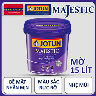 Sơn nước nội thất - Siêu cao cấp - Jotun Majestic Đẹp hoàn hảo - Bề mặt mờ - Thùng 15L