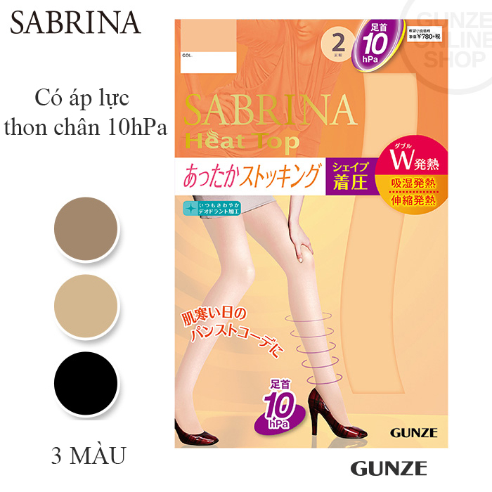 Set 2 đôi quần tất Nhật SABRINA Heat Top tạo nhiệt công nghệ mới Stretch Thermo
