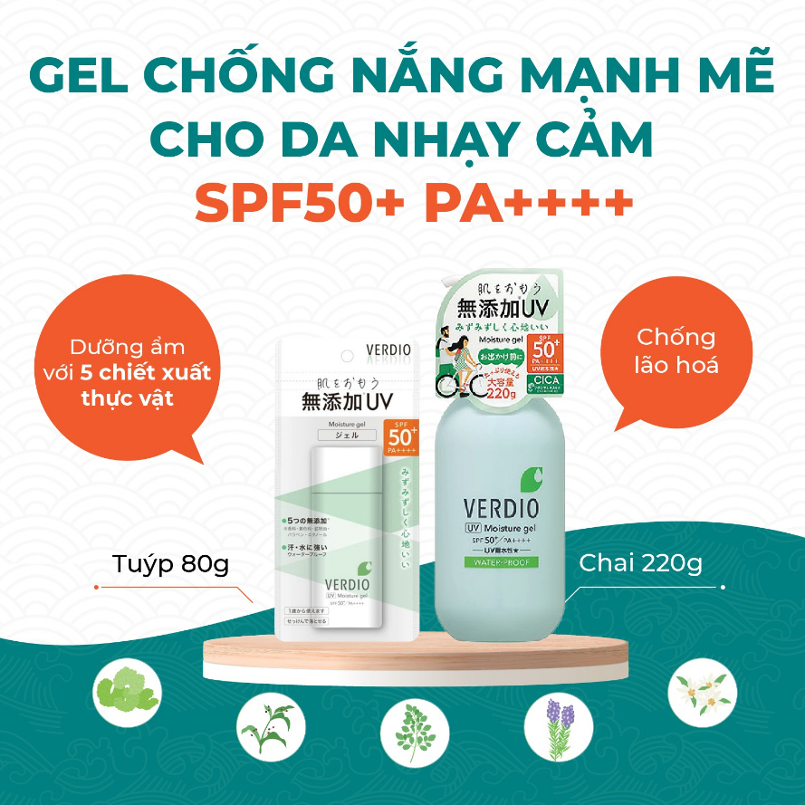 Tinh Chất Chống Nắng Nâng Tone Sáng Hồng Dành Cho Da Nhạy Cảm Và Trẻ Em Omi Verdio Nhật Bản SPF50+ PA++++