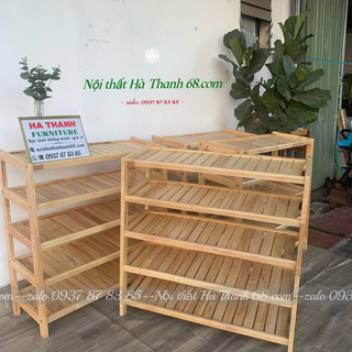 [XẢ KHO HN] Kệ giày dép gỗ 5 tầng rộng 80cm gỗ tự nhiên- hàng loại 1