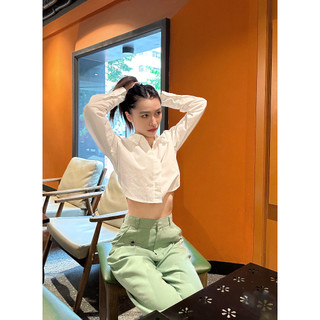 ZIEL Áo sơ mi croptop vạt xẻ cách điệu | Rocky Shirt