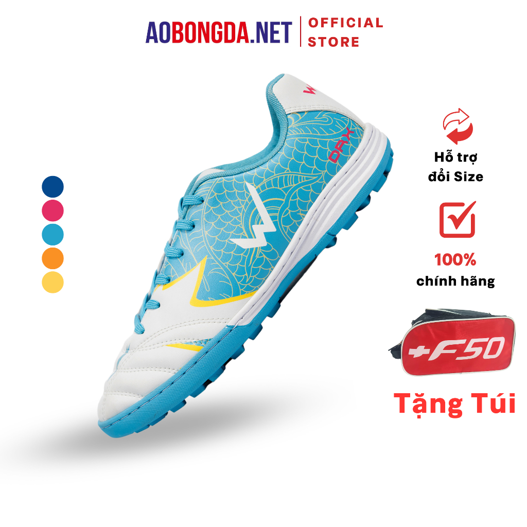 Giày Đá Bóng Wika DragonX Chính Hãng, Giày Đá Banh Wika Chất Liệu Da Microfiber Cao Cấp Đã Khâu Full Đế