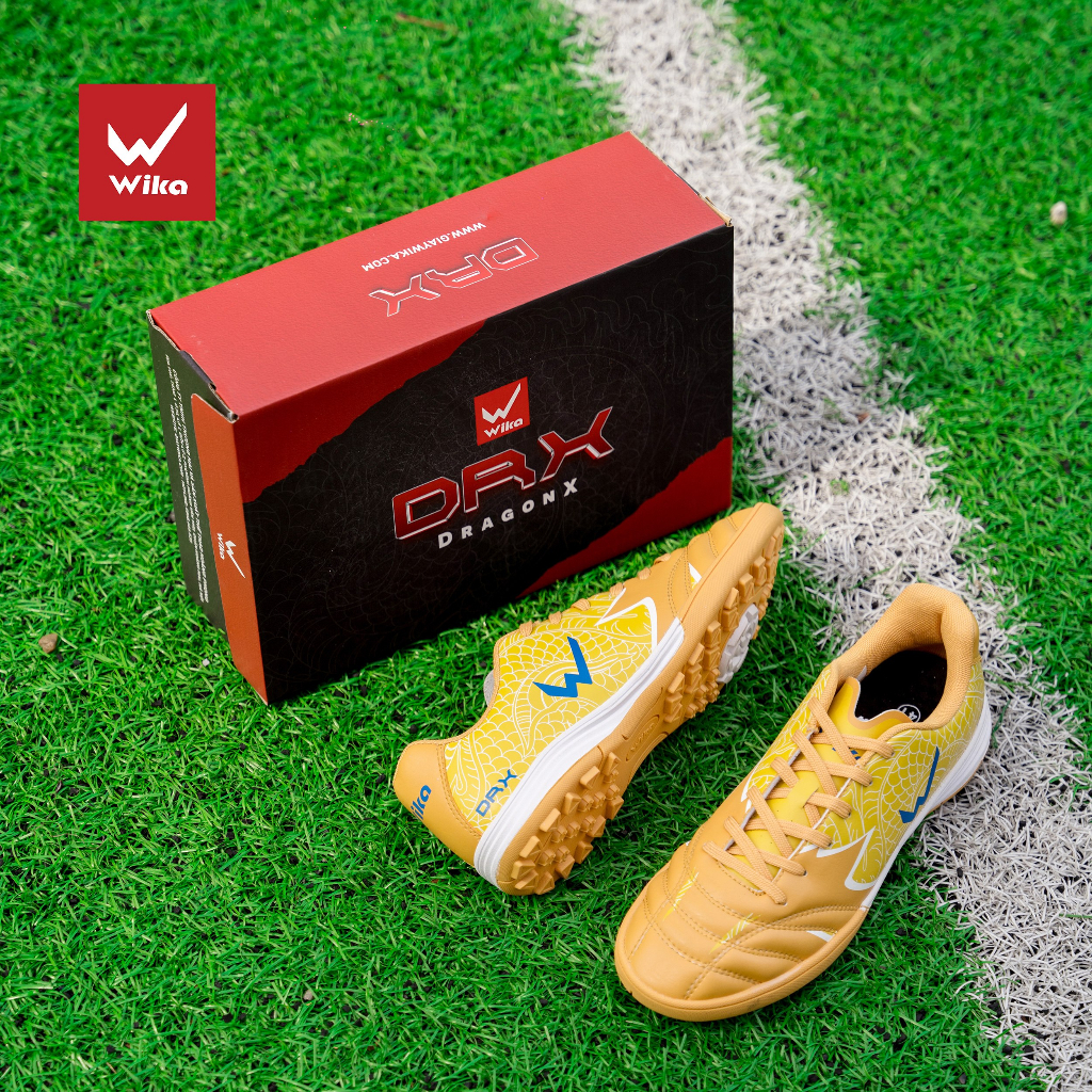 Giày Đá Bóng Wika DragonX Chính Hãng, Giày Đá Banh Wika Chất Liệu Da Microfiber Cao Cấp Đã Khâu Full Đế