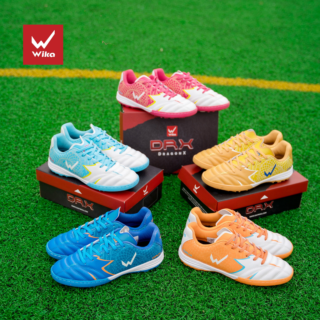 Giày Đá Bóng Wika DragonX Chính Hãng, Giày Đá Banh Wika Chất Liệu Da Microfiber Cao Cấp Đã Khâu Full Đế