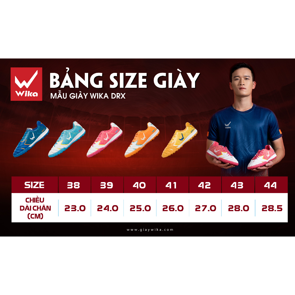 Giày Đá Bóng Wika DragonX Chính Hãng, Giày Đá Banh Wika Chất Liệu Da Microfiber Cao Cấp Đã Khâu Full Đế