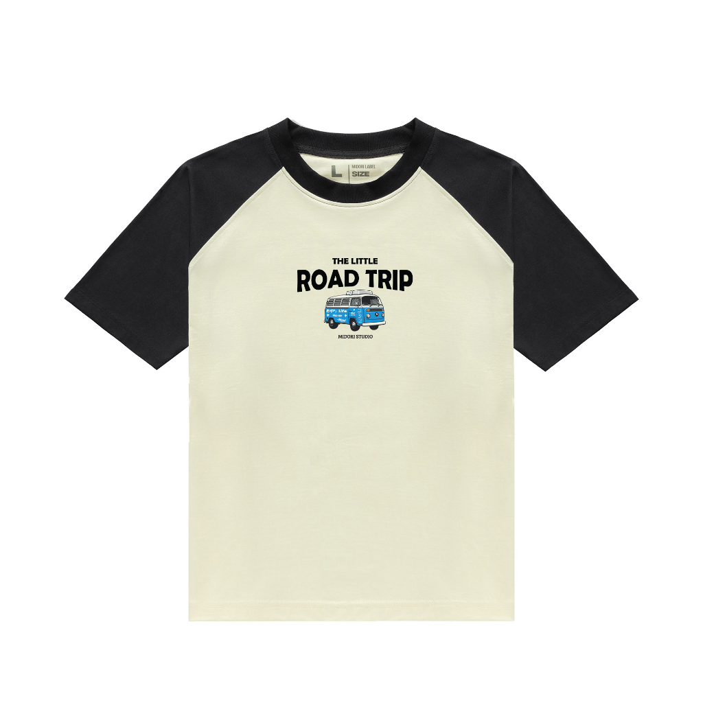 Áo thun Baby Tee Raglan ROAD TRIP Unisex phông Nam Nữ Local Brand Chính Hãng Midori M Studio