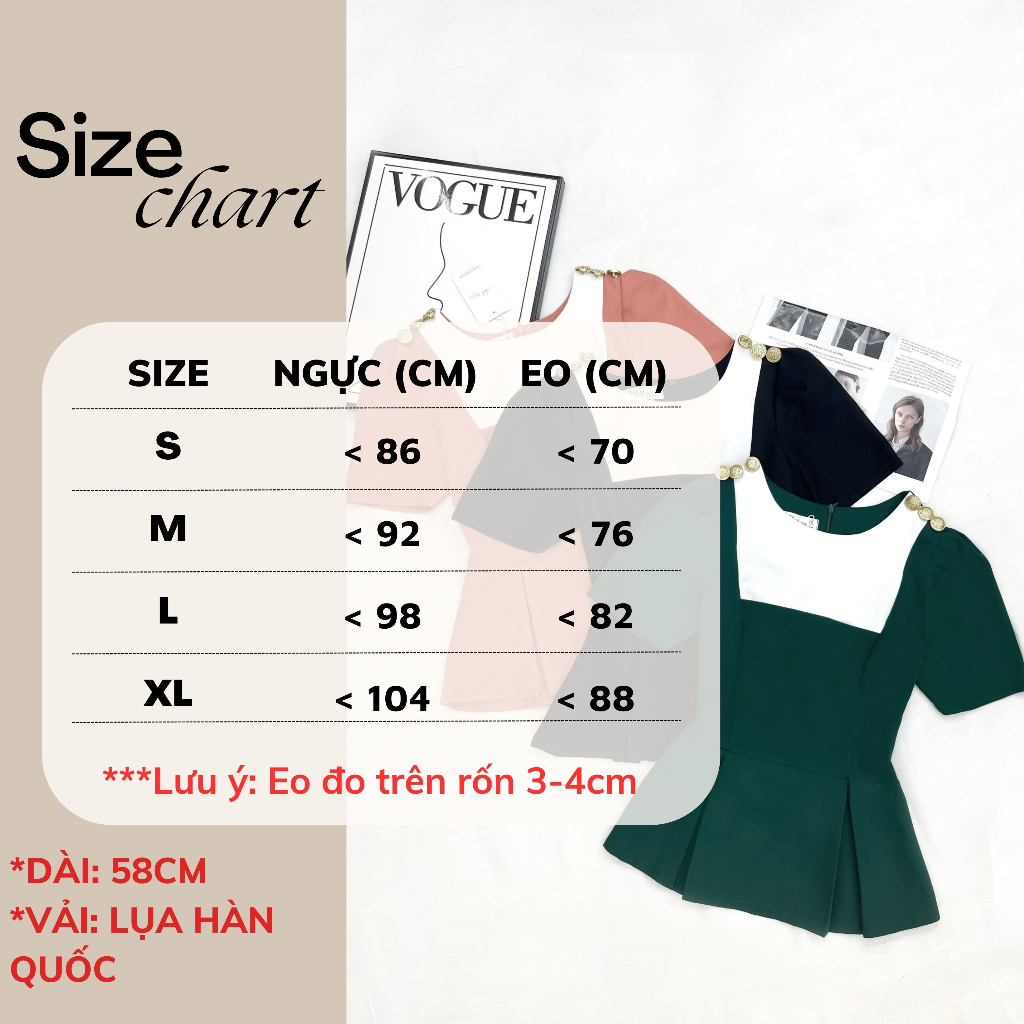 Áo peplum Nhật Vy cổ tròn công sở đính cúc cách điệu chất lụa phù hợp dạo phố cafe sang chảnh - D2851