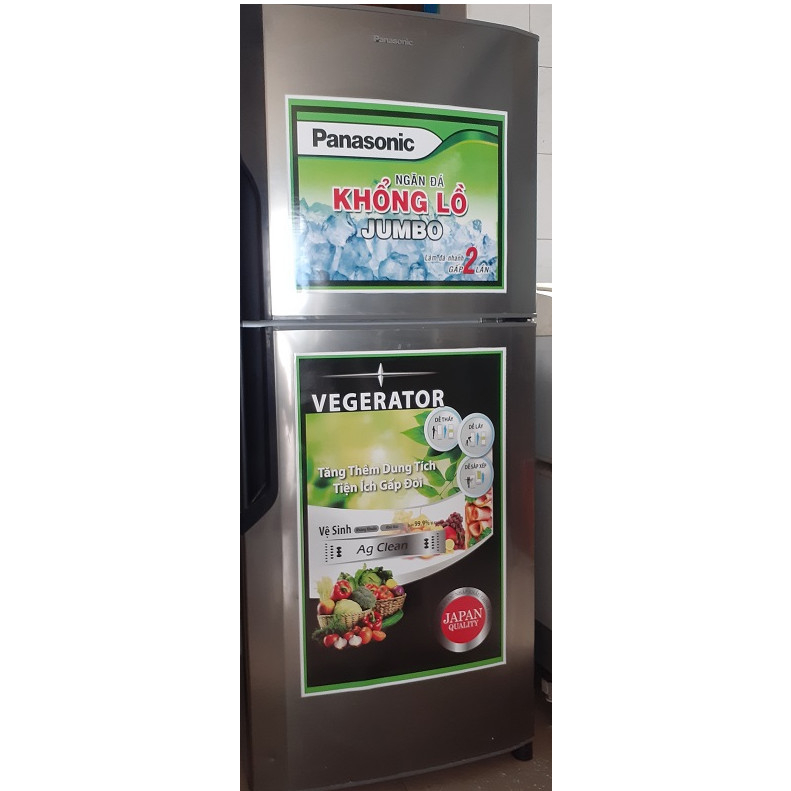 Tem tủ lanh Panasonic- Nền đen