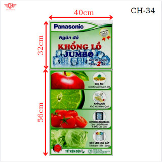 Tem tủ lạnh Panasonic- nền xanh