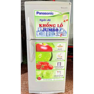 Tem tủ lạnh Panasonic- nền xanh