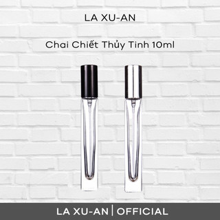Lọ Chiết Nước Hoa 10ml Thủy Tinh Thiết Kế Dạng Xịt Mẫu Vuông Nắp Vàng Sang Trọng