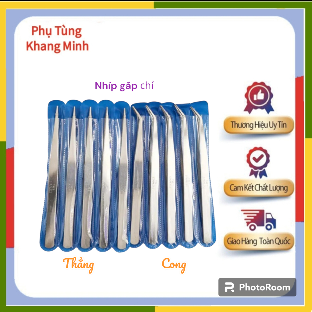 Nhíp gắp chỉ máy may, gắp chỉ cong và thẳng