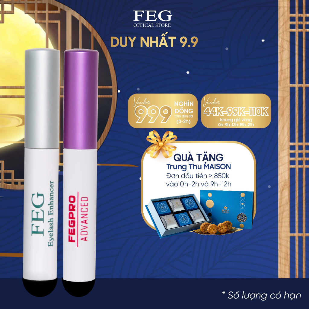 Combo Serum Dưỡng Mi Toàn Diện FEG - Dưỡng Mi Chắc Khỏe, Dài, Cong Vút Sau 14 Ngày (3ml)