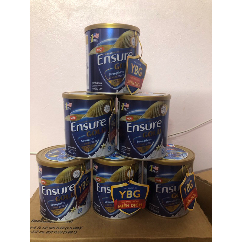 DATE 4/2025 - Ensure vani HMB VÀ YBG mới 400g