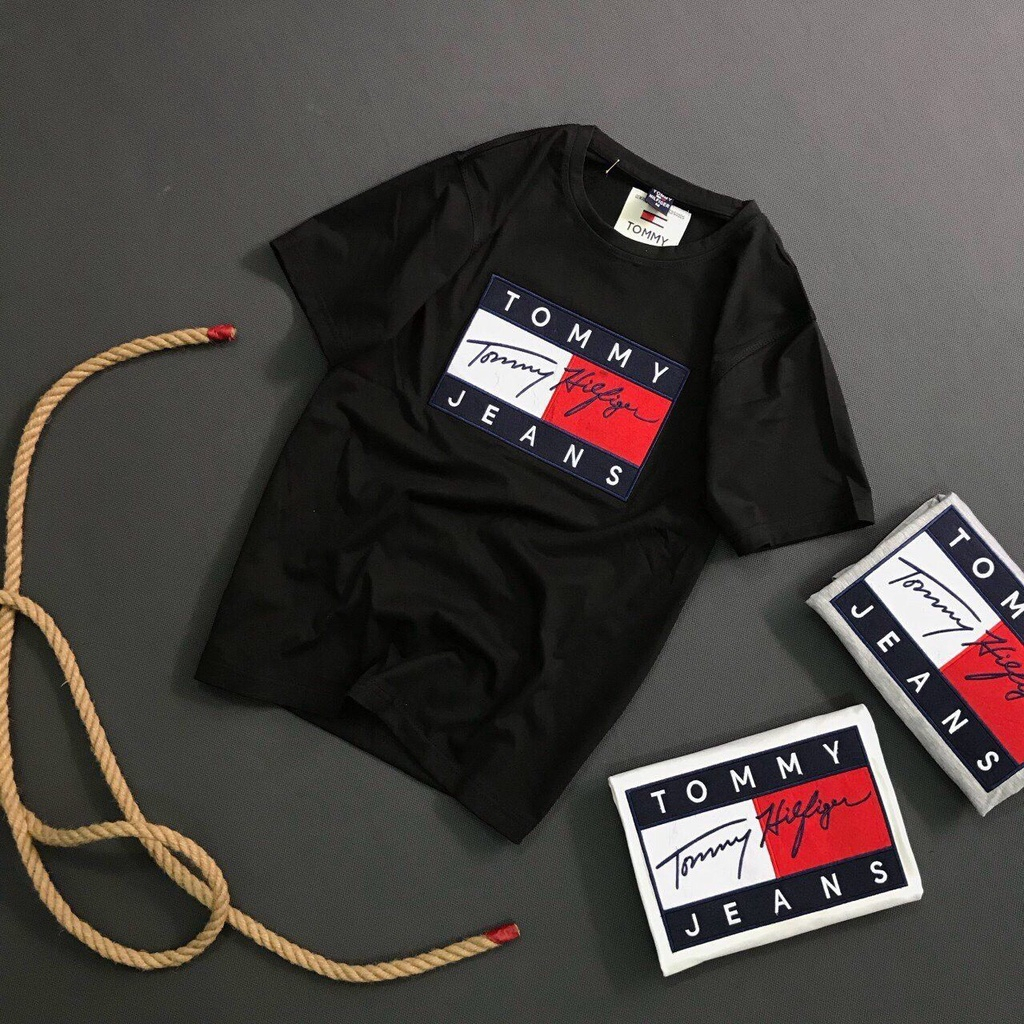 Áo Phông Nam Nữ TOMMY JEANS Phối Chữ Kí Trước Ngực - Áo Phông Cộc Tay Cực Chất Cotton Thoáng Mát Hottrend #Hot #2023