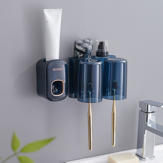Kệ để đồ 2 cốc trong suốt ecoco E2229 màu sắc có xanh và đen ( màu ngẫu nhiên )