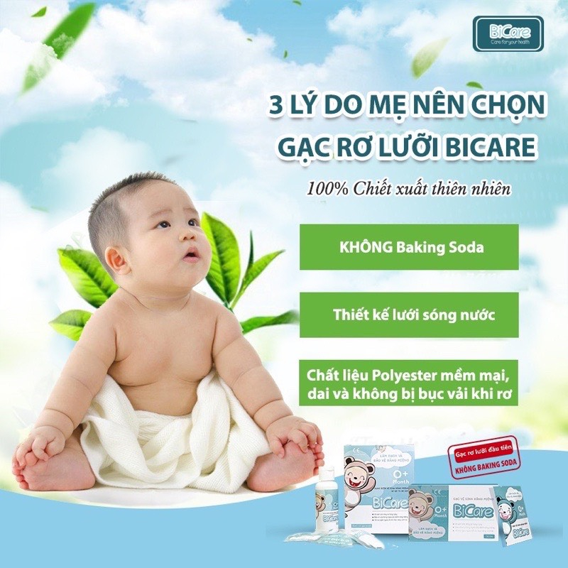 Gạc Vệ Sinh Răng Miệng BiCare Rơ lưỡi Cho Bé  chính hãng cho bé từ sơ sinh