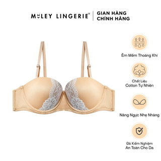 Áo Ngực Cúp Ngang Phối Ren Tháo dây Miley Lingerie