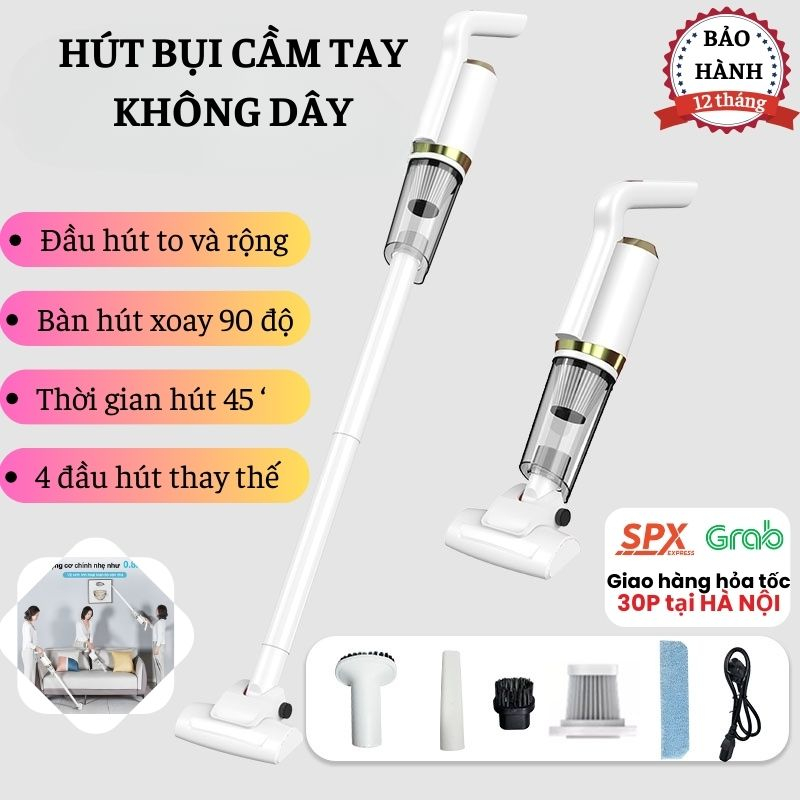 Máy hút bụi cầm tay Rowanto đa năng, Hút bụi nhà cửa ô tô thông minh không dây sử dụng cho nhà cửa và xe ô tô