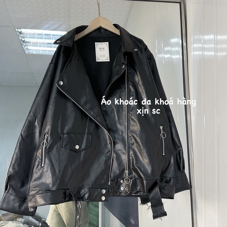 Áo khoác da dáng dài unisex chất liệu da PU cao cấp phong cách thời trang mới M6 | BigBuy360 - bigbuy360.vn