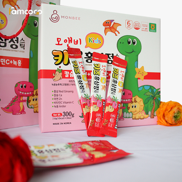 Sâm hàn quốc hồng sâm trẻ em Monbee Kids
