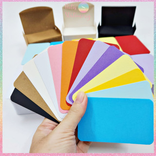 [HOTIS] Hộp 100 thẻ cứng/ Bưu thiếp trống/ thẻ vẽ tay/ bìa cứng 2 mặt/ thẻ graffiti/ handmade DIY - 9x5.4cm - 15 màu