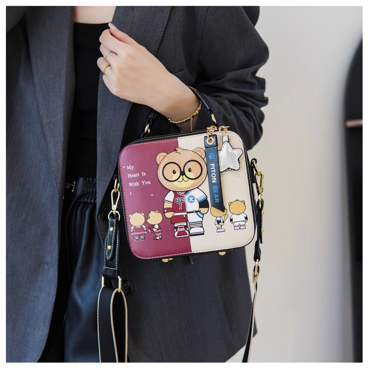 Túi Xách Nữ Đeo Chéo, Túi Xách Thời Trang Piton Bear S6995