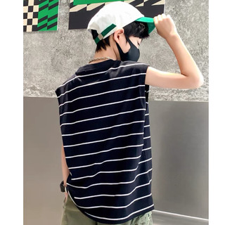 Áo thun sát nách bé trai cotton 2 chiều sọc dệt cho bé 13-30kg