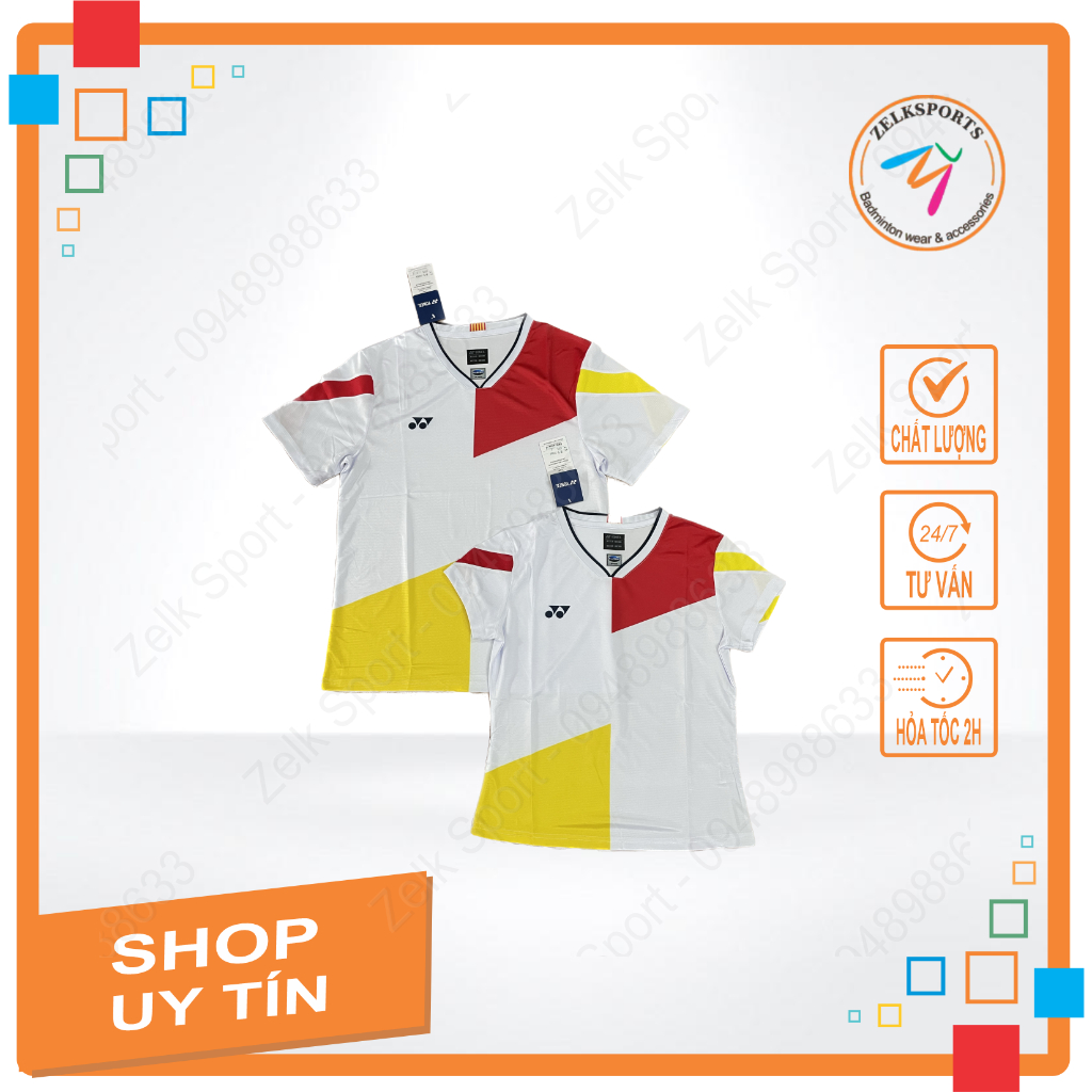 Áo cầu lông Yonex 2090 Trắng (nam,nữ)