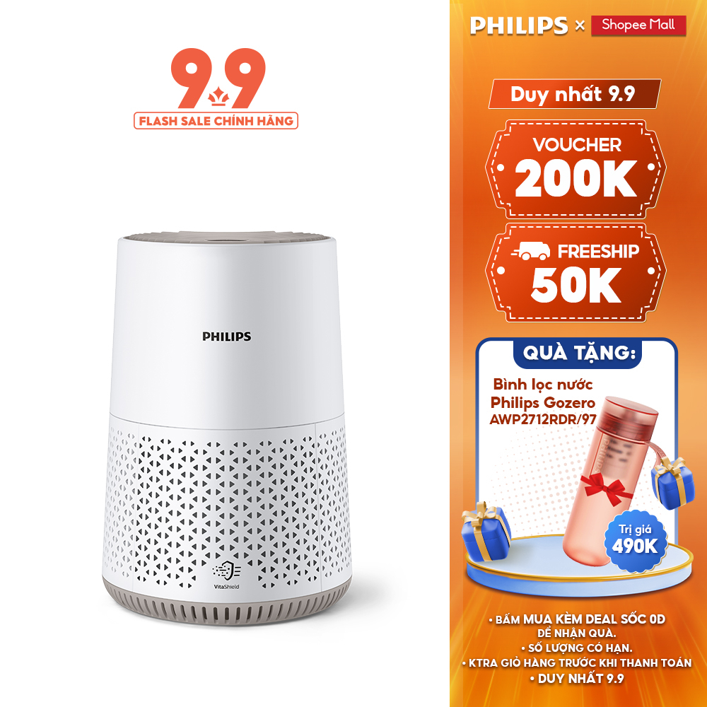 Máy Lọc Không Khí Philips AC0650 /10 có NanoProtect HEPA lọc đến bụi 0.003 μm |39m2