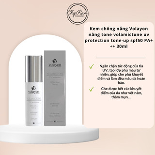 Kem chống nắng Volayon nâng tone volamictone uv protection tone-up spf50 PA+++ 30ml
