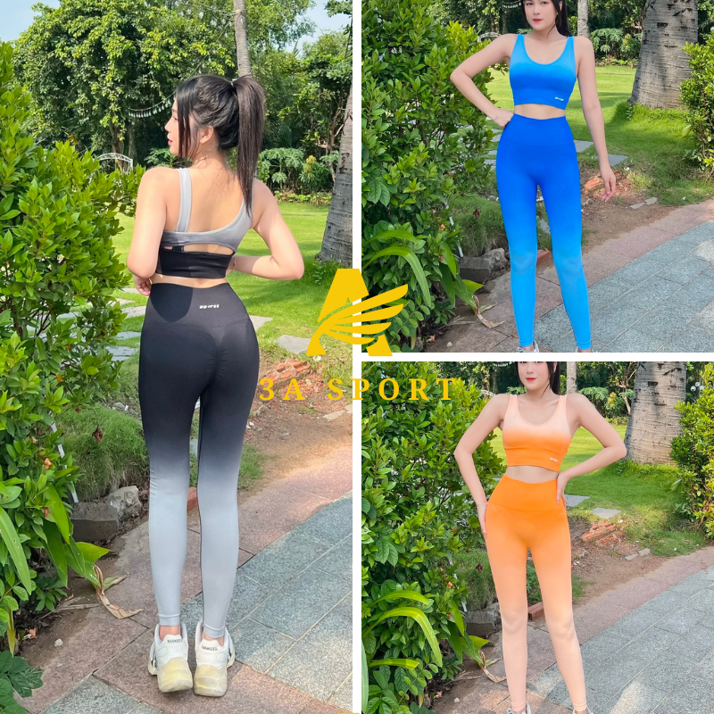 Bộ quần áo tập gym yoga nữ 3A SPORT thoáng mát co dãn 4 chiều nâng mông đồ tập gym yoga nữ tôn dáng