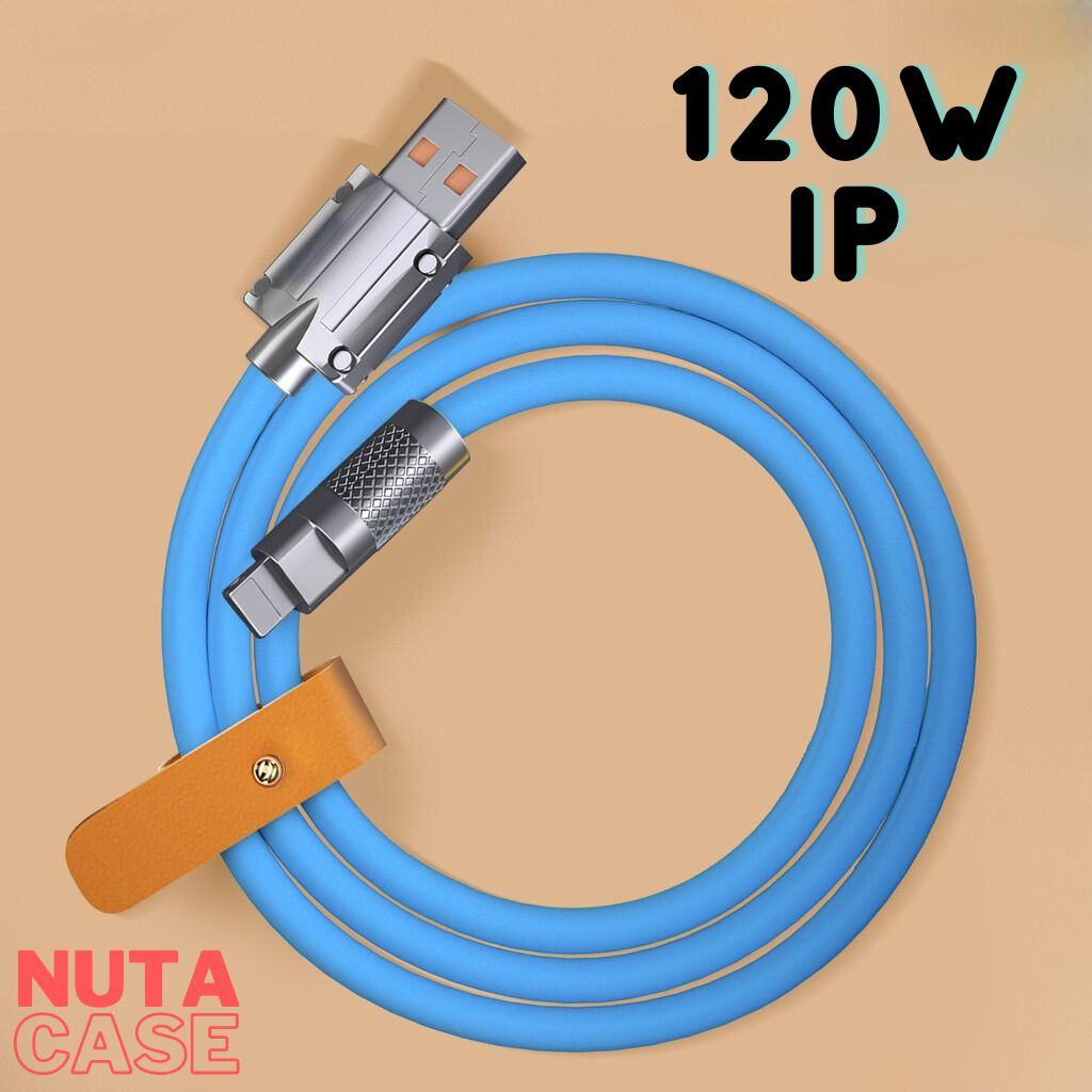 Dây Cáp Sạc Nhanh 120W 6A Bằng Hợp Kim Kẽm Và Silicon Cho iphone / type-C / USB