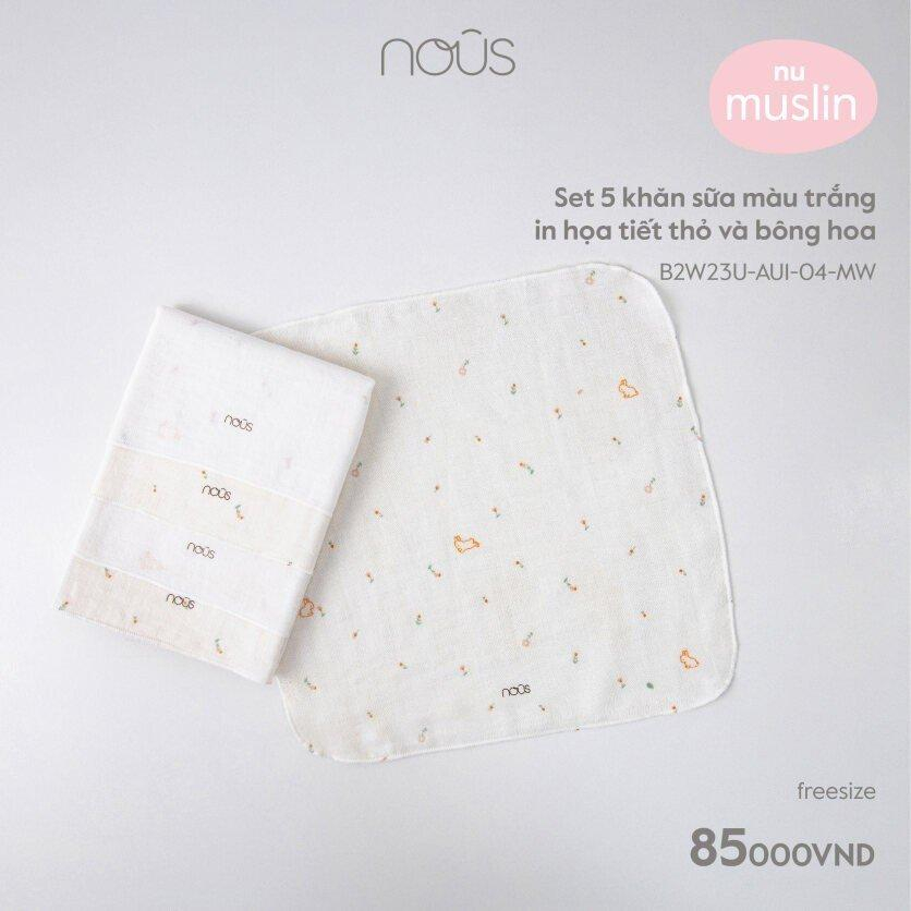 Set 5 Khăn đa năng nu muslin siêu mềm mại cho bé