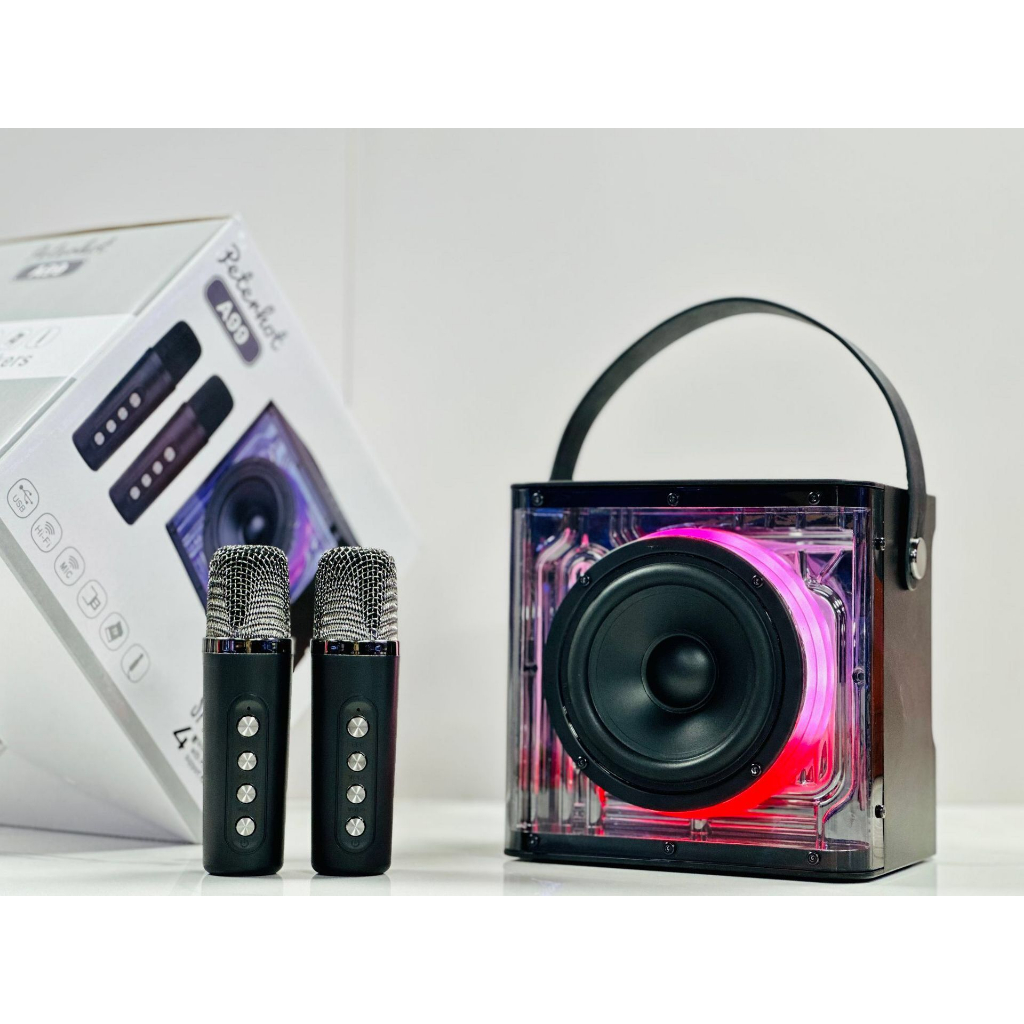Loa Karaoke Bluetooth Peterhot A99 Âm Thanh Siêu Đỉnh Tặng 2 Micro, Thiết Kế Cực Đẹp, Đèn LED Nháy Theo Nhạc - PKV STORE | BigBuy360 - bigbuy360.vn