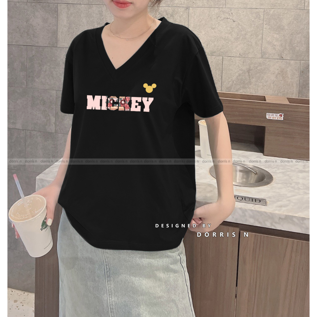 Áo phông thiết kế COTIM MICKEY NEW basic cotton 100% full size