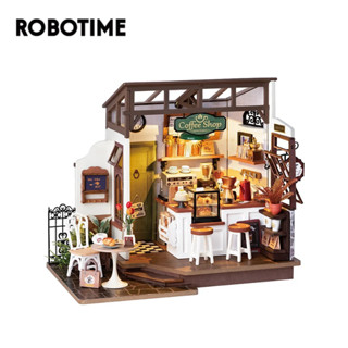 Robotime Nhà búp bê Rolife Flavory Café Miniature House kit DG162 Bằng Gỗ tự làm DIY No.17 Café