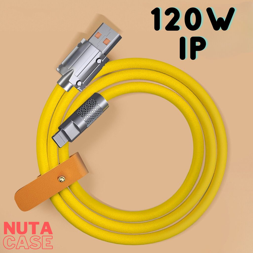 Dây Cáp Sạc Nhanh 120W 6A Bằng Hợp Kim Kẽm Và Silicon Cho iphone / type-C / USB