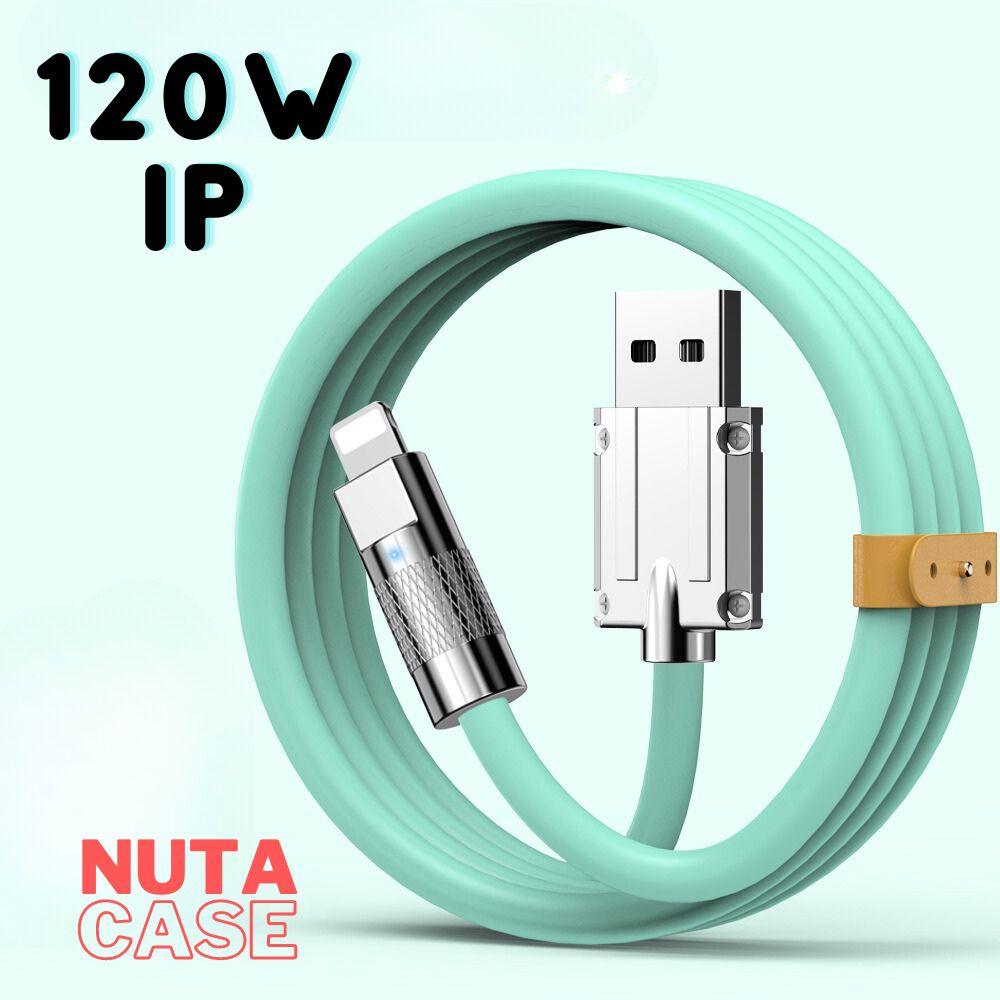 Dây Cáp Sạc Nhanh 120W 6A Bằng Hợp Kim Kẽm Và Silicon Cho iphone / type-C / USB
