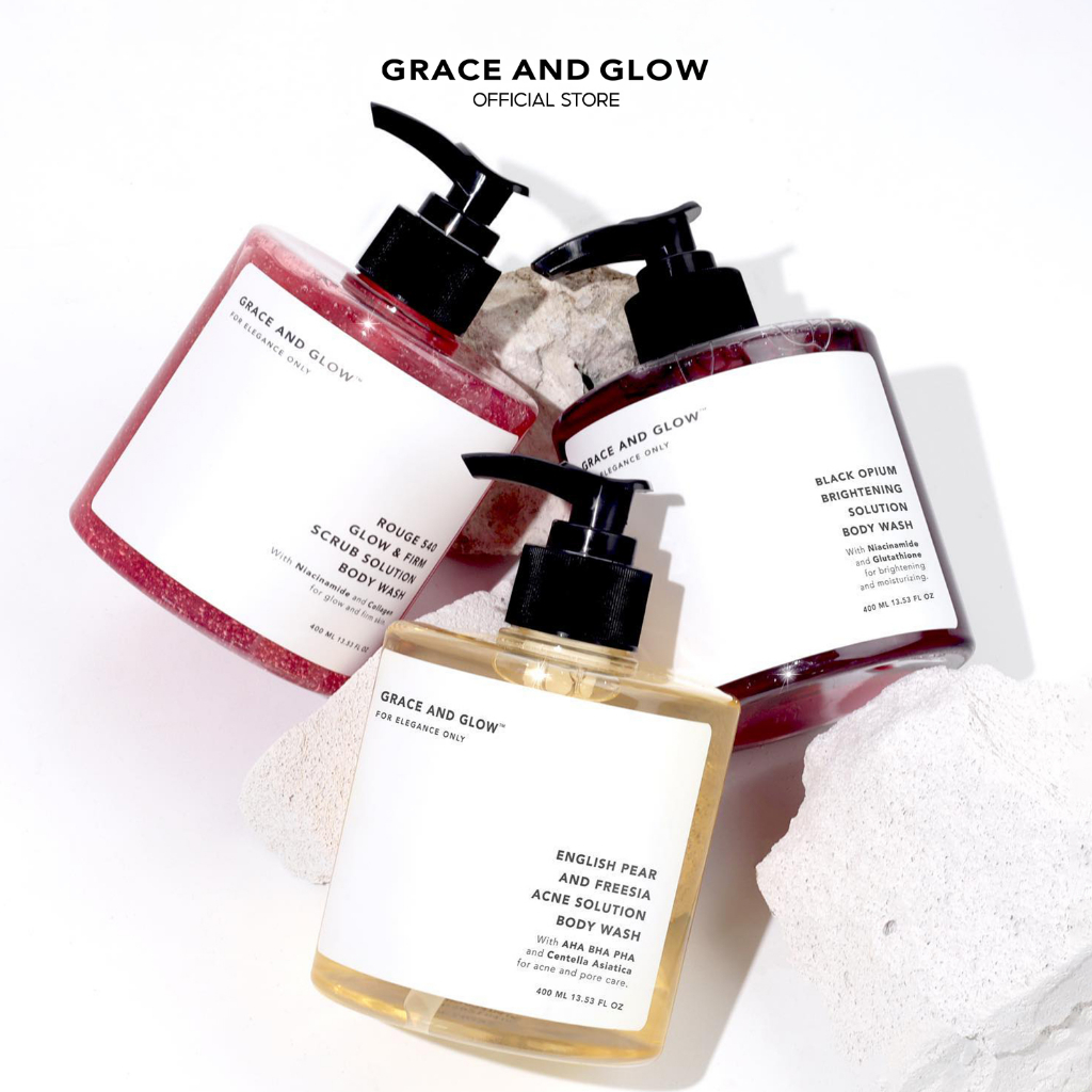 3 in 1 Combo sữa tắm nước hoa Grace and Glow 400ml + 400ml + 400ml